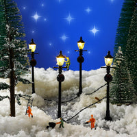 Mudder 12 Pcs Christmas Miniature Village Lamp Post Light - Vivid / 4 - image 3