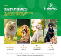 NaturVet Scoopables Advanced Probiotics for Dogs - Chewable Dog Probiotics & Digestive Enzymes - Support a Healthy Gut for Your Pet - Hickory Smoked Bacon Flavor | 11oz Bag