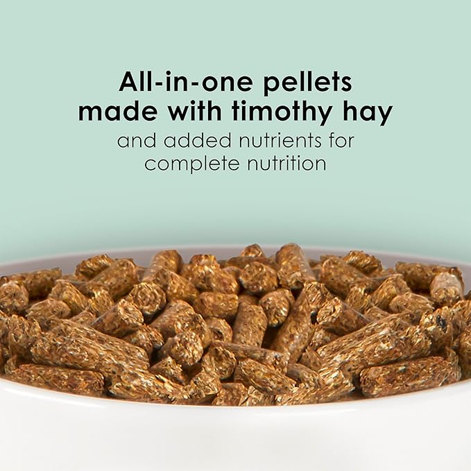 Kaytee Timothy Complete Rabbit Food, Made with Timothy Hay, High in Fiber, Supports Dental Health and Digestion, 9.5 pounds