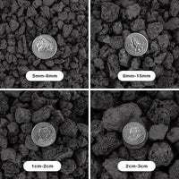 Mr. Fireglass 10 Pounds Black Natural Lava Rock for Indoor Outdoor Gas Fire Pits Fireplaces & Barbecue Grills | Volcanic Lava Stones for Decorating Garden Landscaping, Potted Plants, 0.2"-0.3"