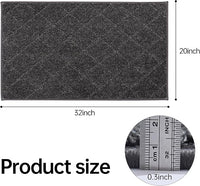 COSY HOMEER Edging Stair Treads Non-Slip Corner Indoor Stair Runners for Wooden Steps,Landing Slip Resistant Stair Rugs for Kids and Dogs, 100% Polyester TPE Backing,Black,20"X32"