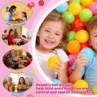 Ball Pit Balls for Toddlers, Crush Proof - 7 Bright Colors / 100 balls - image 4