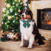 ADOGGYGO Fall Plaid Dog Collar 2 Pack, Thanksgiving Dog Bow Tie - Large / Christmas Bow-2 - image 3