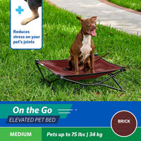 Coolaroo On-The-Go Elevated Dog Bed - Medium / Brick - image 3