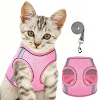 Cat Harness and Leash Set - pink-2 / Large(chest:16''-20'')