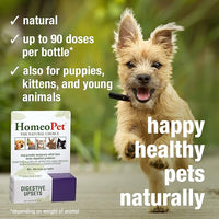 HomeoPet Digestive Upsets, Safe, Gentle, and Natural Cat and Dog Digestive Support, 15 Milliliters