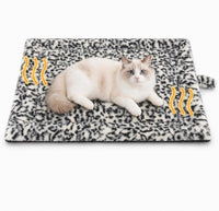 Self Warming Cat Pad for Cats and Dogs - 22 x 18 inch / Black/White