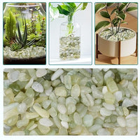 2.5 lbs Jade Pebbles for Indoor Plants, 1/5 Inch Succulent and Cactus Pebbles, Decorative Gravel for Vases, Bamboo,Terrarium, Crafts, Cactus