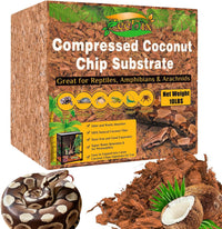 10LBS Coconut Husk Chip Substrate for Reptiles - 1 Pack-10 LBS