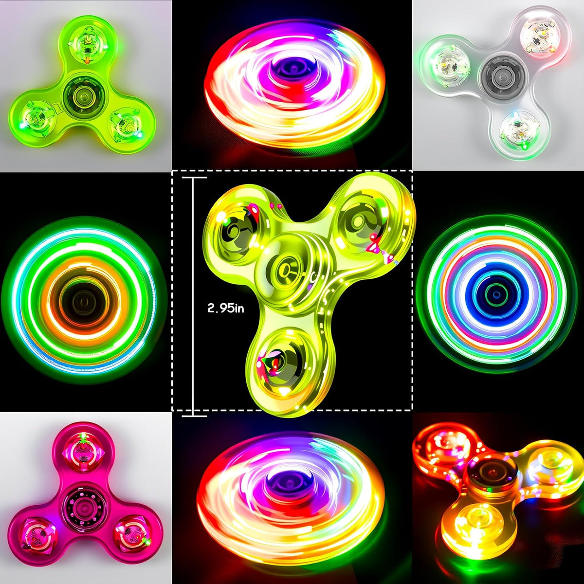 Figrol Fidget Toys 3 Pack - Crystal-white&pink&green - image 2