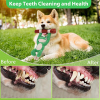 Squeaky Dog Toys for Large Dogs, Tough Tug of War Puppy Toy - Green Brown / Frog - image 4