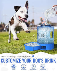 Portable Dog Travel Water Bottle, 77oz Large Dog Water Bowl Dispenser Portable, Leakproof Pet Drinking Bottle Dispenser for Hiking Camping Walking Travelling Beach Car Trips, BPA Free,Blue