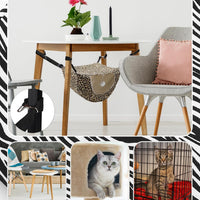 Unittype 2 Pieces Cat Cage Hammock Hanging Pet Bed, 2 Styles - Leopard / 2 - image 4