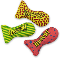 Yeowww! Catnip Stinkies Catnip Sardine Cat Toy, Dots - Red/Blue / Pack of 2 - image 4