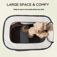 Foldable Pet Cat Playpen, Indoor Cat cage Crates S - Brown / Large（35.4"L x 27.6"W x 23.6"H） - image 3