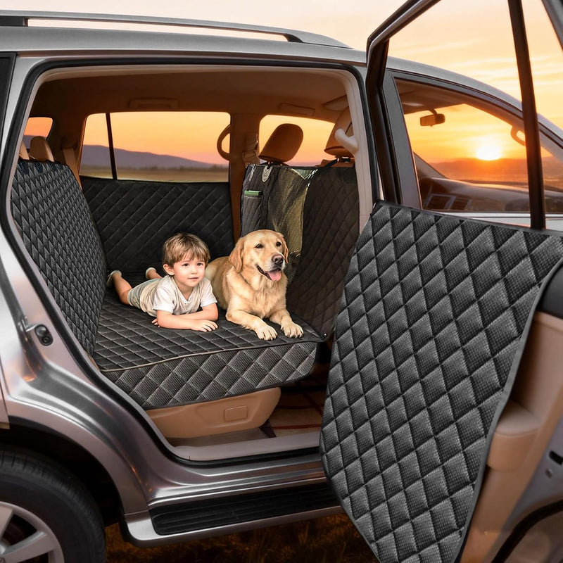 Dog Car Seat Cover for Back Seat Extender for Dogs