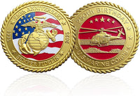 Lastikor 2 inch Marine Corps 250th anniversary coin in copper color - view 3