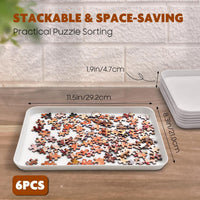 Nariolar extra-large stackable puzzle sorting trays in 6 colors - view 4