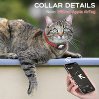 AirTag Cat Collars, Stretchy Collar with Air Tag Holder and Bell – Essentials for Cats - Red - image 4