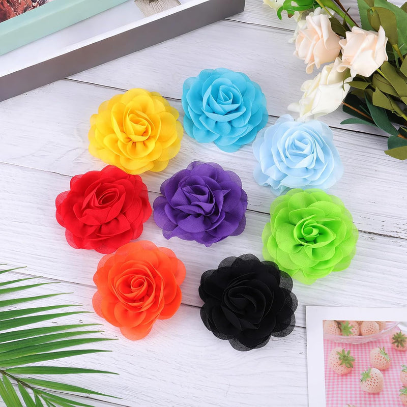 WILLBOND 36 Pcs Dog Collar Flower Multicolor Pet Collar Bows for Cat