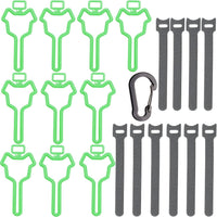 Dog Poop Bag Holder, Waste Bag Holder, Dog Poop Bag Carrier - Green / 10 Count (Pack of 1)