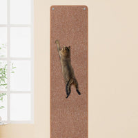 FHTONGE 71x15.8" Thickened Cat Wall Climbing Carpet with 16 Fixed - Coffee Brown / 71x15.8"(180x40cm)