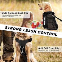 WINSEE Service Dog in Training Mesh Harness with 10 Pet Patches, Soft Air Mesh Breathable Tactical Dog Molle Vest, Reflective Military Pet Vest for Walking Hiking for Large Dogs