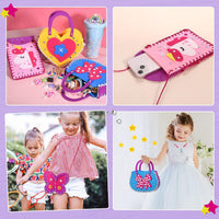 Toylink first sewing kit for kids with felt unicorn purse, bags, photo frame and pen holder projects - view 3