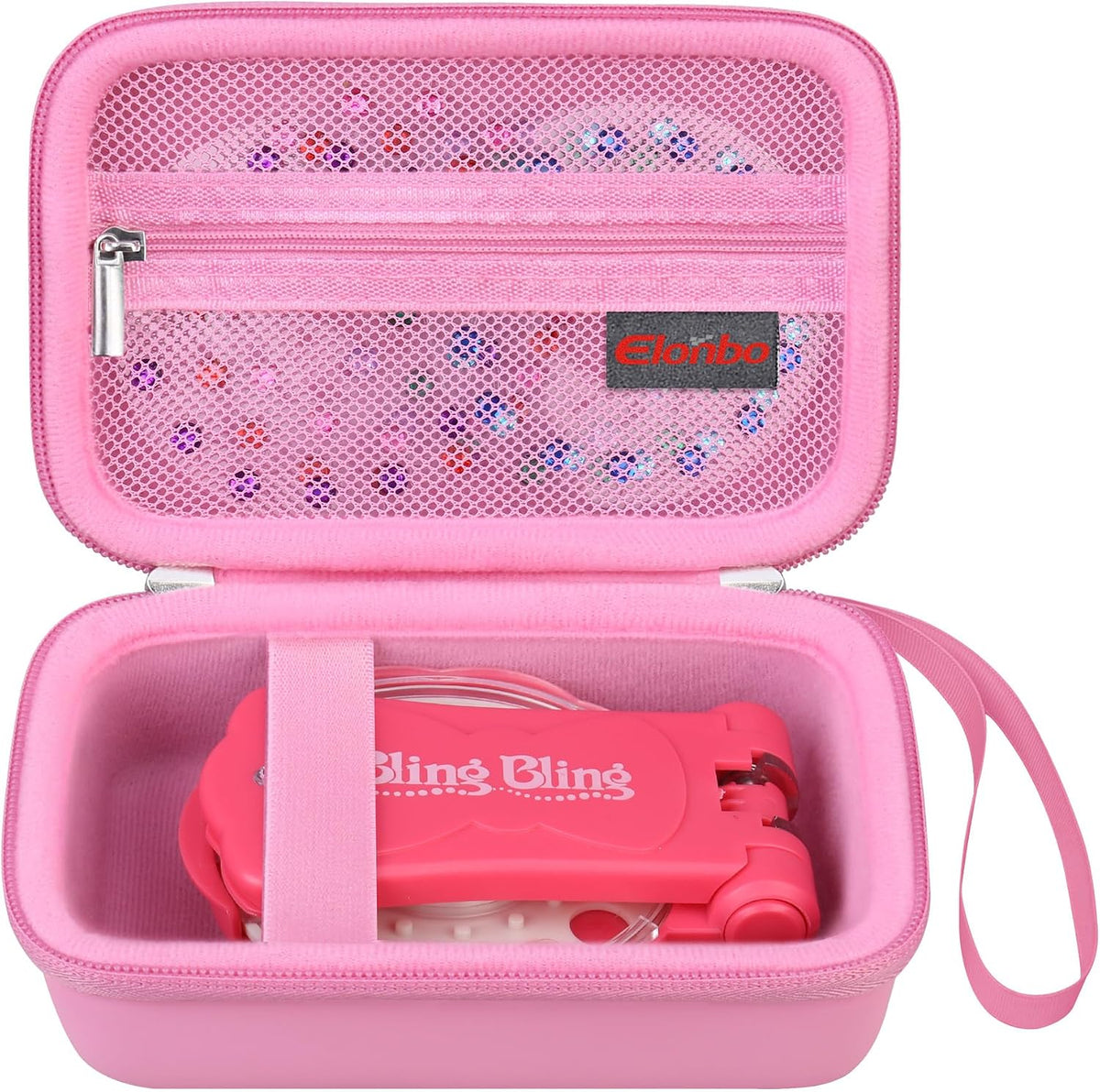 Elonbo pink carrying case for Blinger Diamond Starter Set with double zipper - view 3