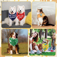 Sweetude 100 Pcs Dog Bandanas Bulk Triangle Bibs Adjustable - Vivid - image 2