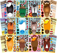 48PCS Halloween Make-a-face Stickers Halloween Characters Stickers - Horse