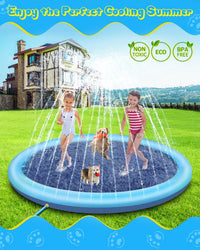 Raxurt Non-Slip Splash Pad for Kids and Dog - Blue / 87in - image 3