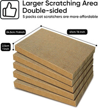 Cat Scratcher, 5 Packs in 1 Cardboard Box Cat Scratching Pad, Large – Essentials for Cats - 5 Packs with Box - image 2