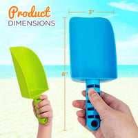 4E's Novelty 12 pack of 8 inch plastic sand shovels for kids in assorted colors - view 11