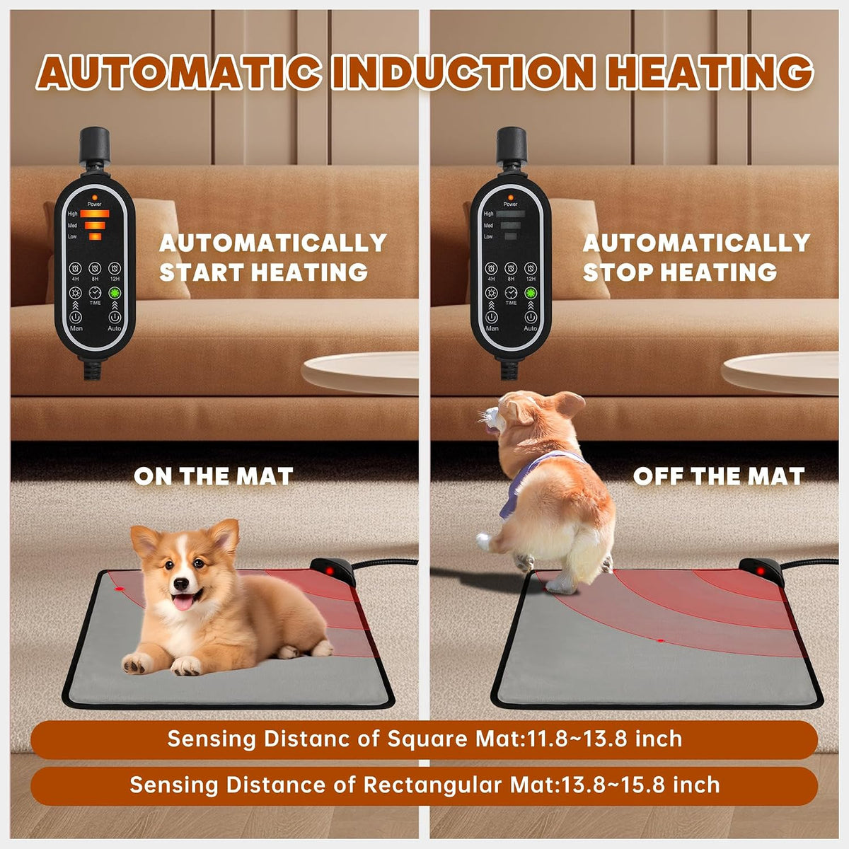 Pet Heating Pad for Cats & Dogs - dark blue / 27.6" x 15.7" - image 4
