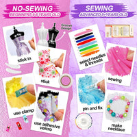 Sunrad 1500+ PCS Fashion Designer Kits for Girls with 6 Mannequins - image 4