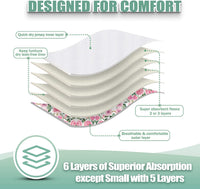 wegreeco Washable Reusable Premium Female Dog Diapers - Large / Floral - image 3