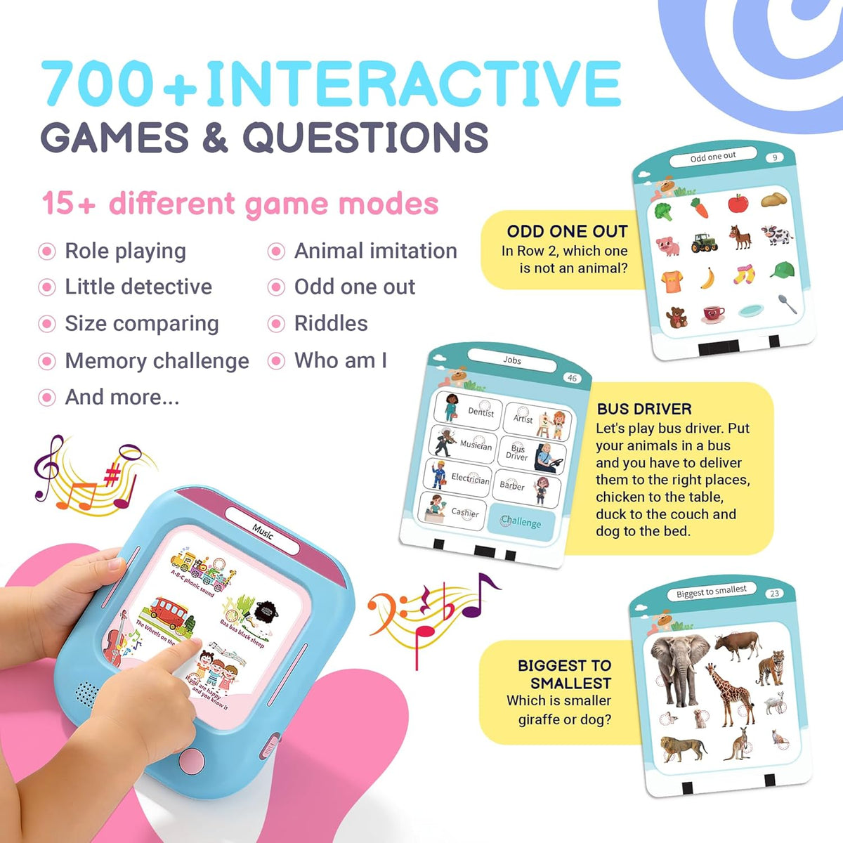 QuTZ Phonics Learning Toy for Preschool Kids - Blue / Max 800 Words + Phonics + Math - image 3