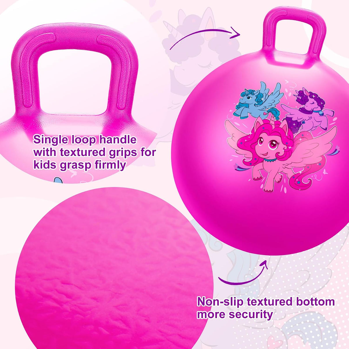 ZOOJOY 18 inch blue dinosaur hopper ball for kids with handle - view 27