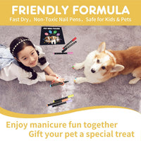 9 Colors Dog Nail Polish Pens Quick Dry, Dog Safe Nail Polish - 7 Pcs - image 3