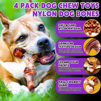 Dog Chew Toys for Aggressive Chewers 4 Pack - Medium / Dog Chew Toys - image 3