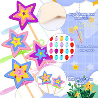 Chinco DIY wooden princess wand kit with star wands, stickers, ribbons and markers - view 3