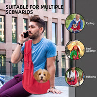 ARZQUT Dog and Cats Carrier Sling - Red - image 2