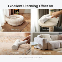 MoonRoller, Pet Hair Removal Tool with Detachable Handle and Cleaning Scraper, Reusable Cat and Dog Hair Remover for Couch, Carpet, Furniture, Car, Bedding, Blanket, Rug, and More