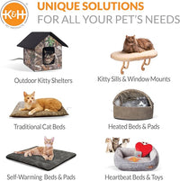K&H Pet Products EZ Mount Thermo-Kitty Window Bed Extra-Deep Gray 27 X 10 X 11 Inches