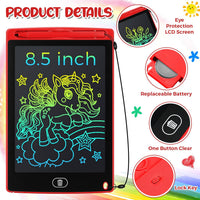 Zhehao LCD writing tablets for kids, 32 colorful 8.5 inch erasable doodle boards - view 20