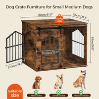 MAHANCRIS Dog Crate Furniture - Rustic Brown - image 4