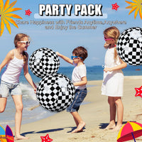 Hollowfly 12 Pack Checkered Flag Beach Balls Kids 7.87" - 11.8" / Checkered Flag / 4 - image 3