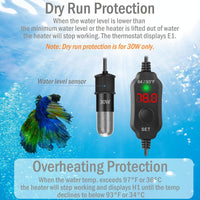 10W 5V/2A USB Super Mini Betta Heater LED Digital for up to 1 Gal - For Aquariums ≤ 6 Gal - image 2