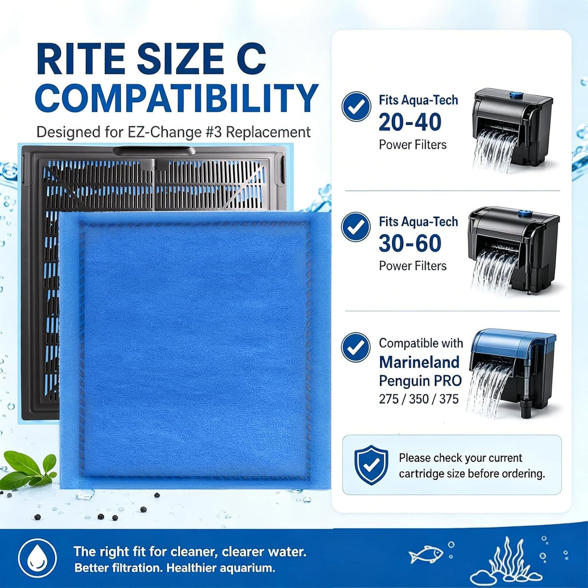 Aquarium Filter Cartridges Compatible with Aqua-Tech 20-40 & 30-60 - image 2